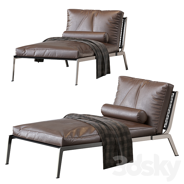 Chaiselongue Flexform Happy 3DS Max Model - thumbnail 3