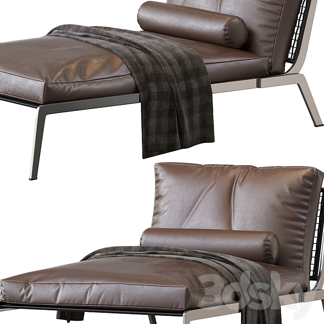 Chaiselongue Flexform Happy 3DS Max Model - thumbnail 4