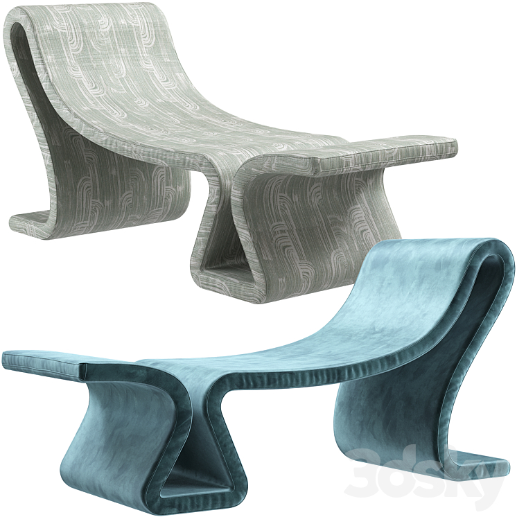 Chaises longues Mirabili Roller 3DS Max Model - thumbnail 1