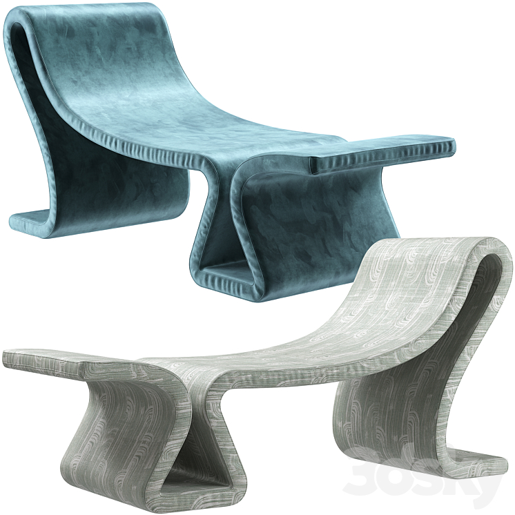 Chaises longues Mirabili Roller 3DS Max Model - thumbnail 2