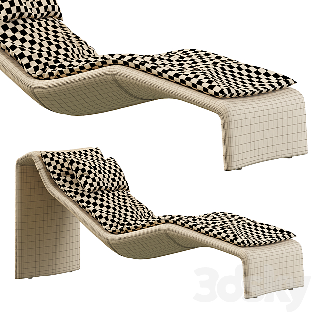 Chiron Bugatti Home chaise Lounger 3DSMax File - thumbnail 4