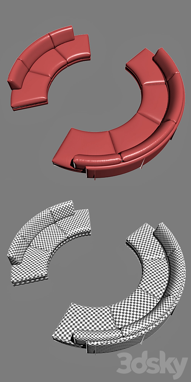 CIRCULAR Seating 3DSMax File - thumbnail 3