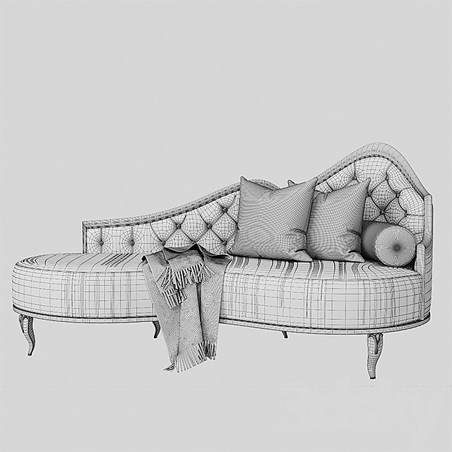 Classic chaise longue 3DSMax File - thumbnail 2