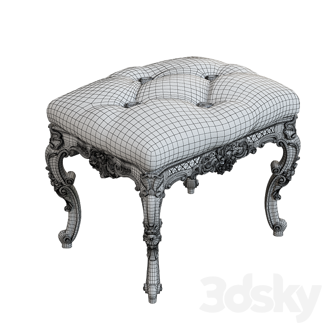 classic ottoman 3DSMax File - thumbnail 2