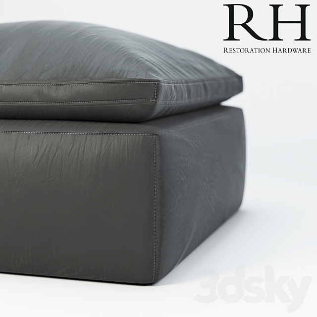 CLOUD TRACK ARM LEATHER OTTOMAN 3DSMax File - thumbnail 2