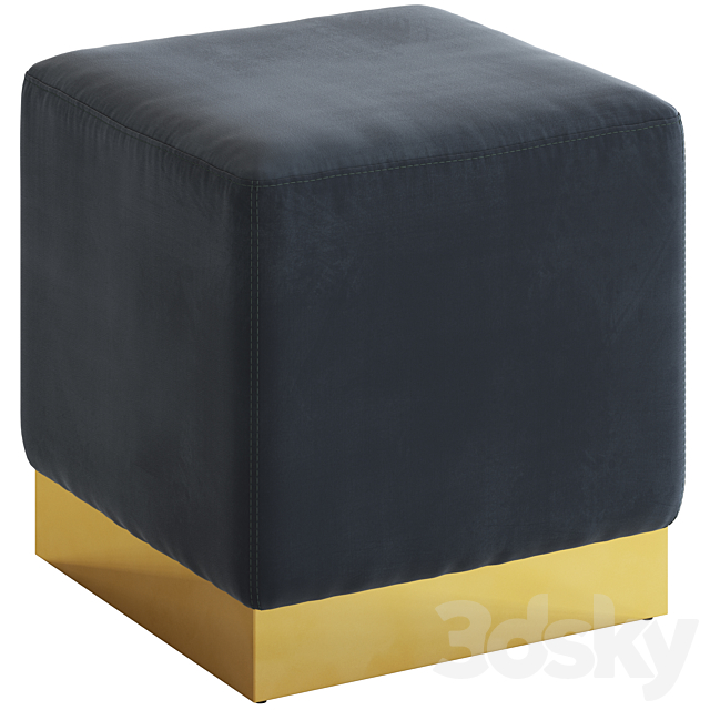 Coco Republic Baxter Ottoman 3ds Max - thumbnail 2