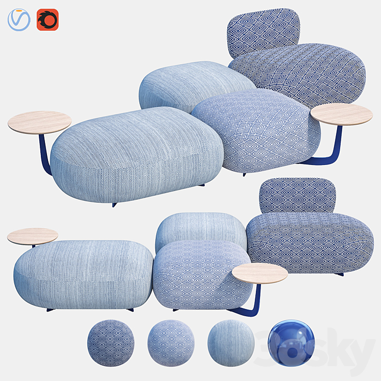 CODE OUT Poufs 3DS Max Model - thumbnail 1