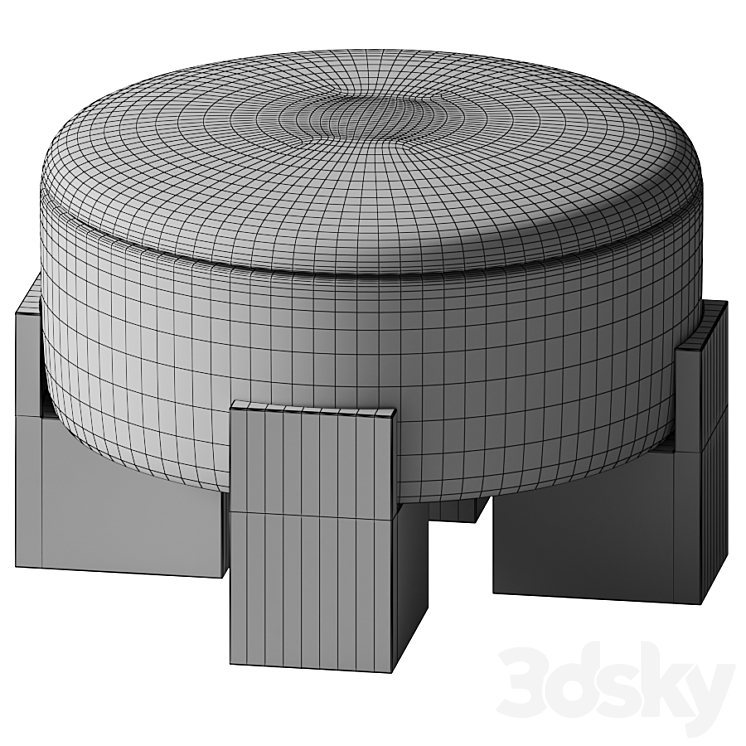 Collector – Cassette pouf 3DS Max Model - thumbnail 2