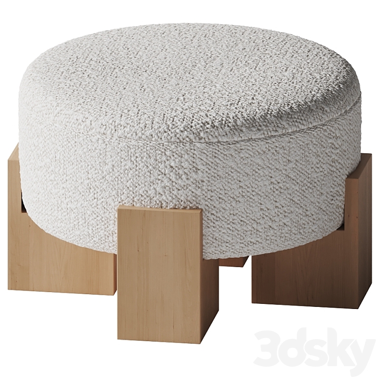 Collector – Cassette pouf 3DS Max Model - thumbnail 3