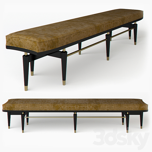 Contemporary upholstered bench 3DSMax File - thumbnail 1