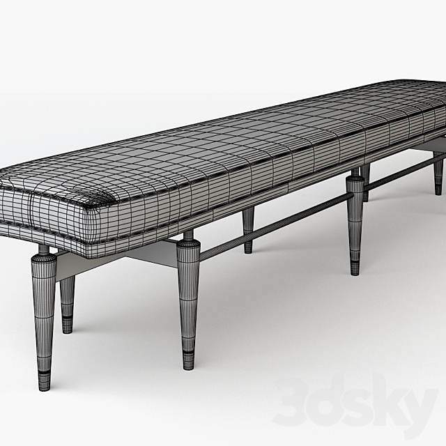 Contemporary upholstered bench 3DSMax File - thumbnail 2