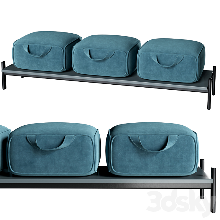 Corte Zari Perseo bench 3DS Max Model - thumbnail 1