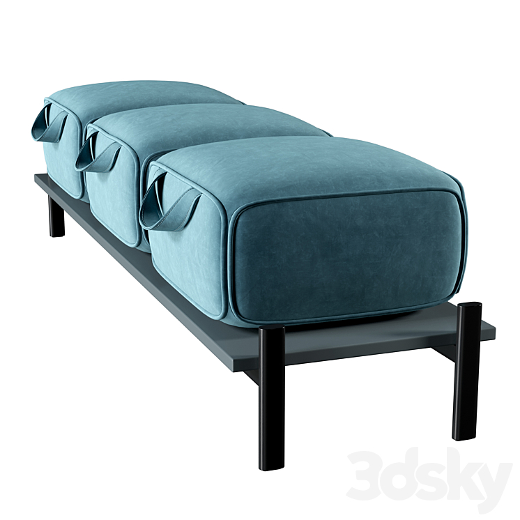 Corte Zari Perseo bench 3DS Max Model - thumbnail 2