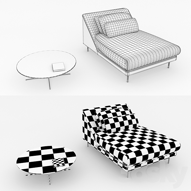 Couch Daytona Busnelli 3DS Max Model - thumbnail 2