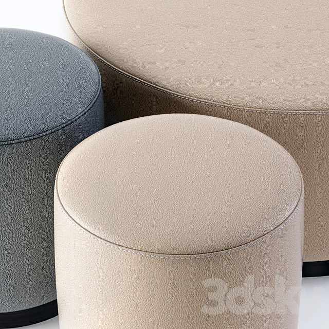 Crate and Barrel Zoey Ottoman 3ds Max - thumbnail 2