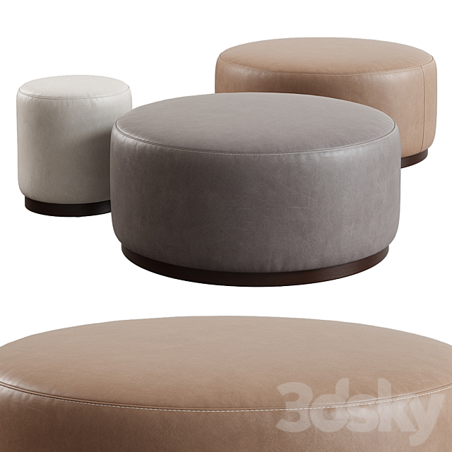 Crate & Barrel _ Zoey Ottoman 3DSMax File - thumbnail 1