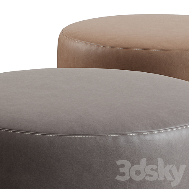 Crate & Barrel _ Zoey Ottoman 3DSMax File - thumbnail 2