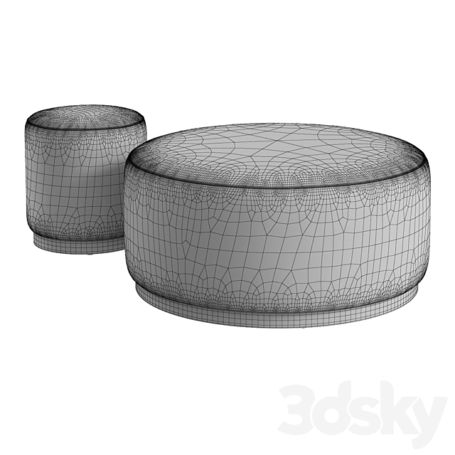 Crate & Barrel _ Zoey Ottoman 3DSMax File - thumbnail 3