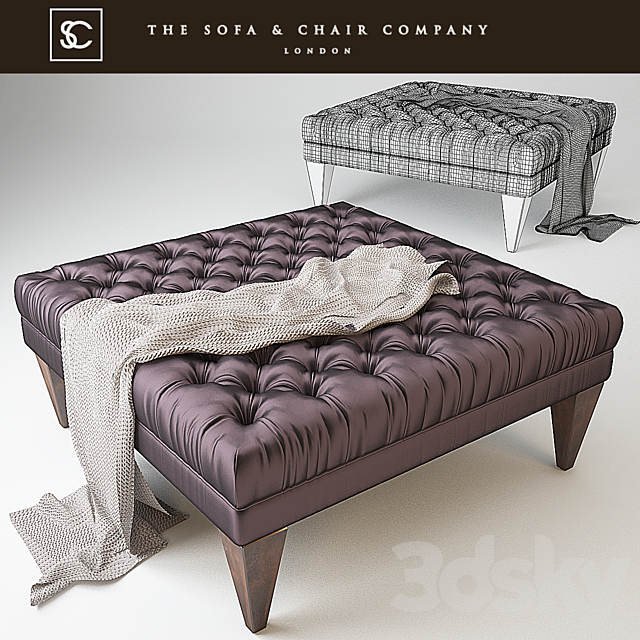 Danna ottoman tufted_Occasional_The sofa & Chair company 3DS Max Model - thumbnail 1