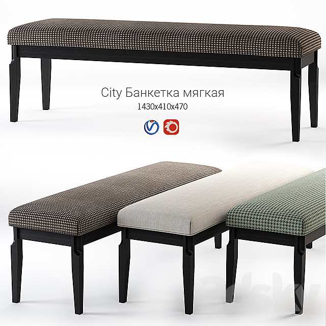 Dantone bench City 3DSMax File - thumbnail 1