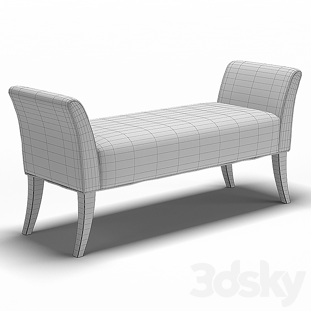 Dantone | Bench “Swansea” 3DS Max Model - thumbnail 2