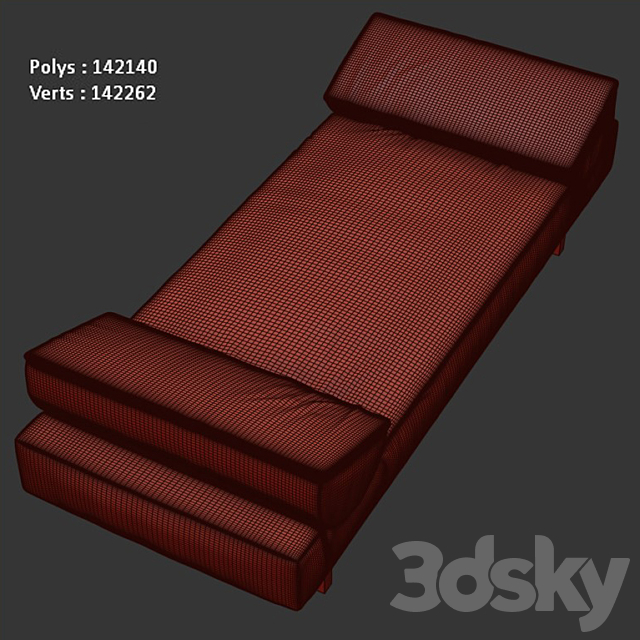 Daybed by Kevin Walz 3DSMax File - thumbnail 3