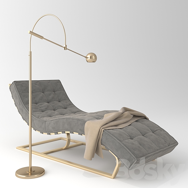 Daybed Restoration Hardware 3DS Max Model - thumbnail 1