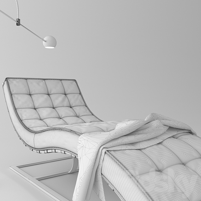 Daybed Restoration Hardware 3DS Max Model - thumbnail 2