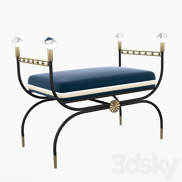 Daybed Rider Campaign Bench 3DSMax File - thumbnail 2