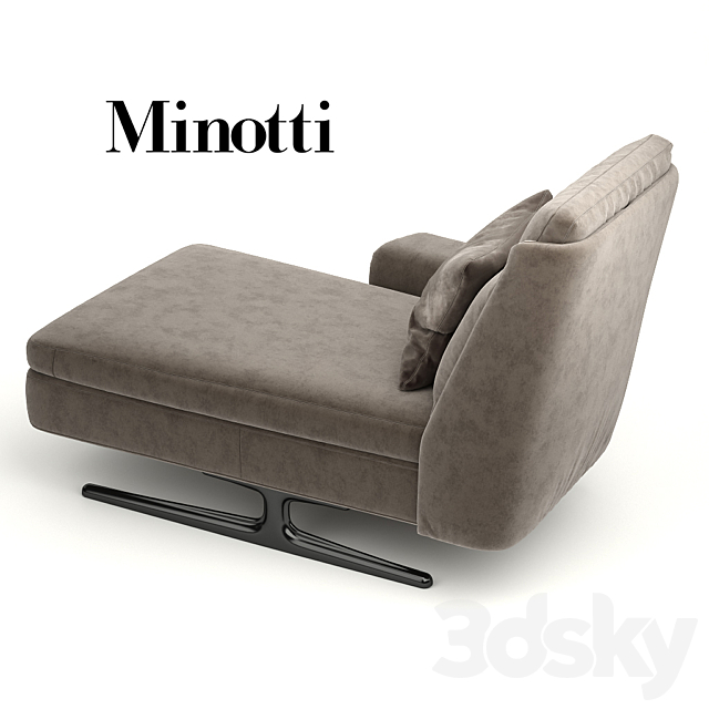 Deckchair (chair) Spencer Chaise Longue by Minotti 3DSMax File - thumbnail 3