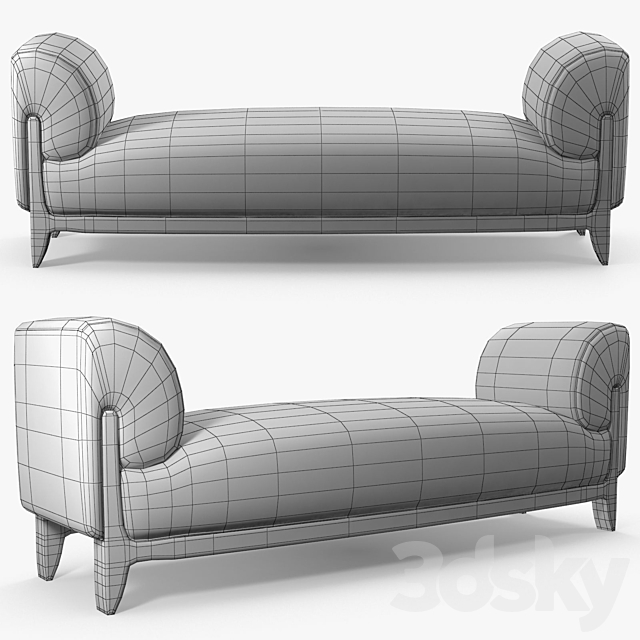 Delcourt – Bob meridienne daybed 3DSMax File - thumbnail 3