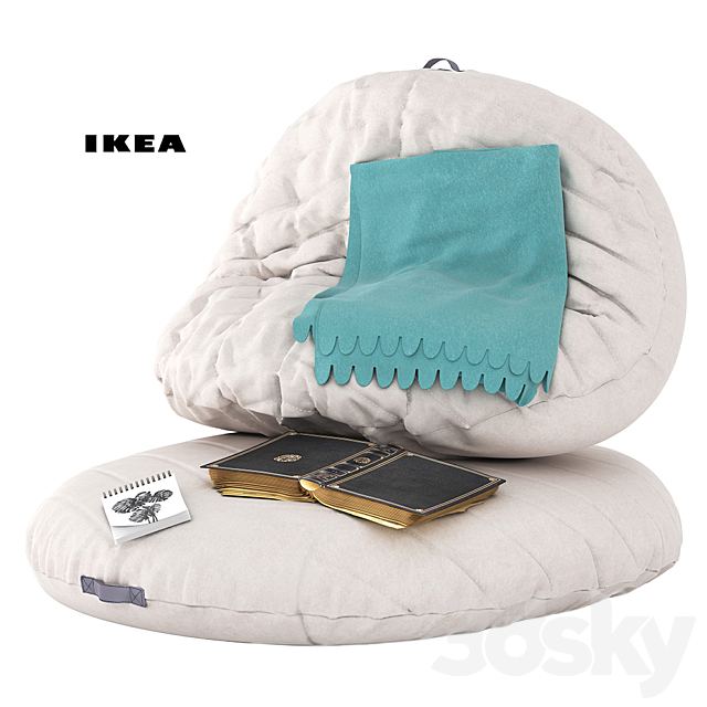 Digult Pouf IKEA 3ds Max - thumbnail 1