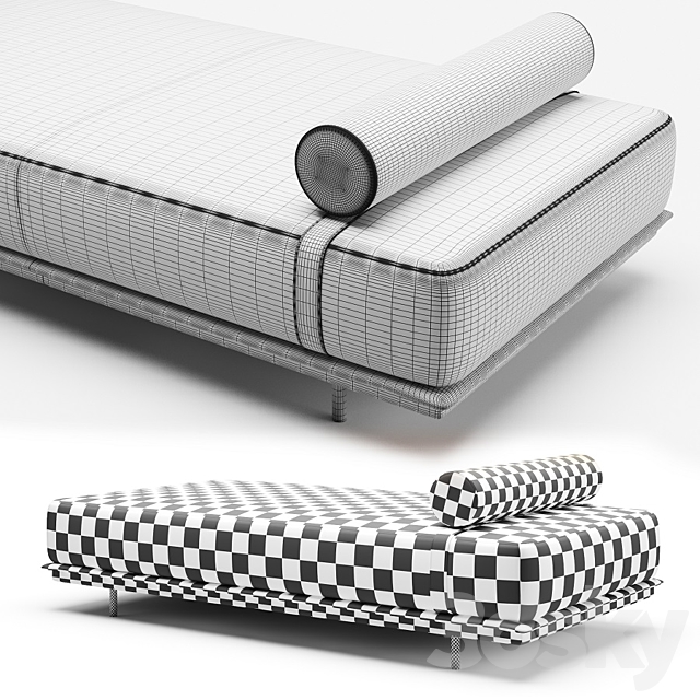 Ditre Italia Arlott High Day Bed 3DSMax File - thumbnail 4