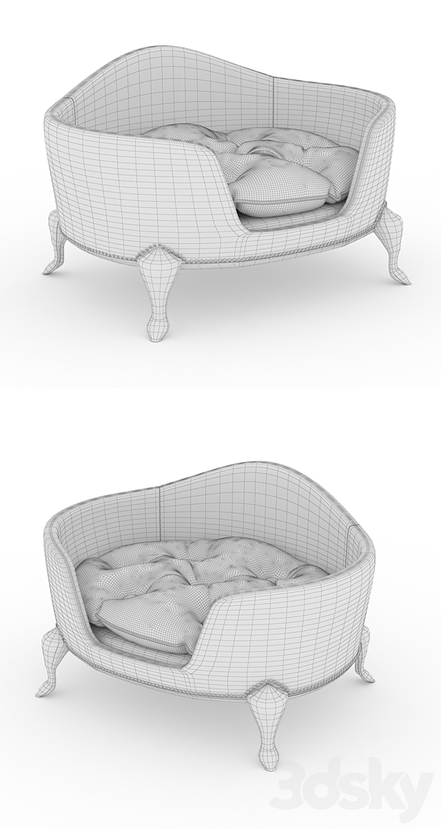 Dog bed 3ds Max - thumbnail 3