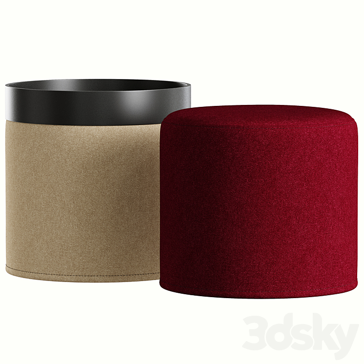 Drum pouf by Softline 3DS Max Model - thumbnail 1