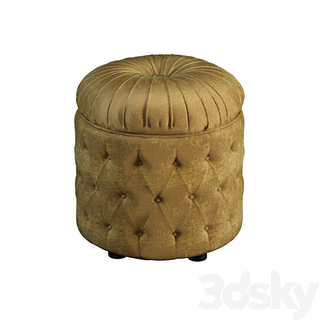 DV home VELVET DOT pouf capitonnee 3DSMax File - thumbnail 1