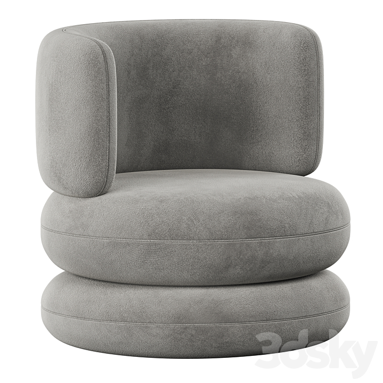 Easy Chair 3DS Max Model - thumbnail 2