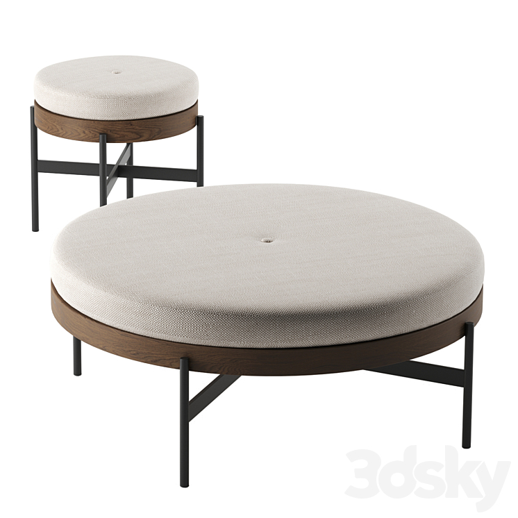 Edwyn Ottomans by Burke Decor 3DS Max Model - thumbnail 1