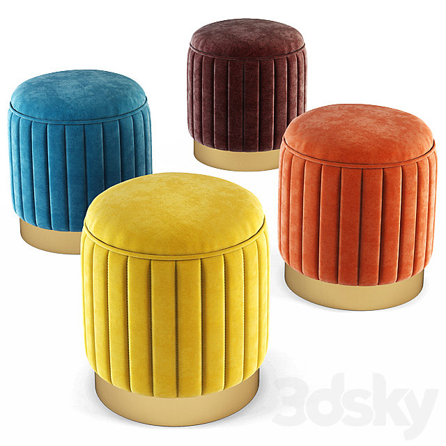 EICHHOLTZ _ Stool Allegra 3DSMax File - thumbnail 1