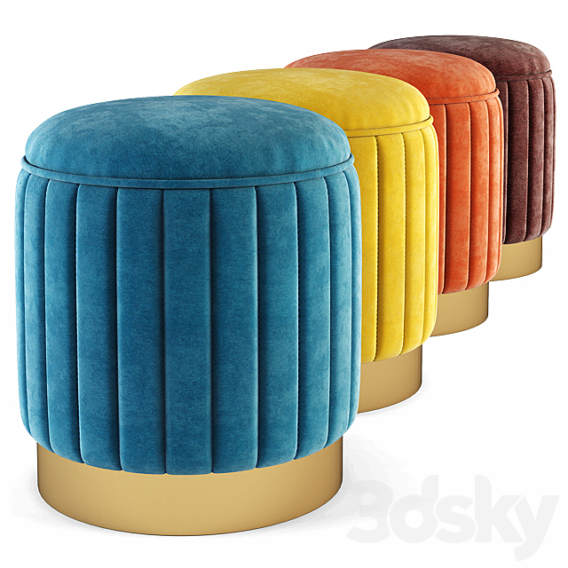 EICHHOLTZ _ Stool Allegra 3DSMax File - thumbnail 2