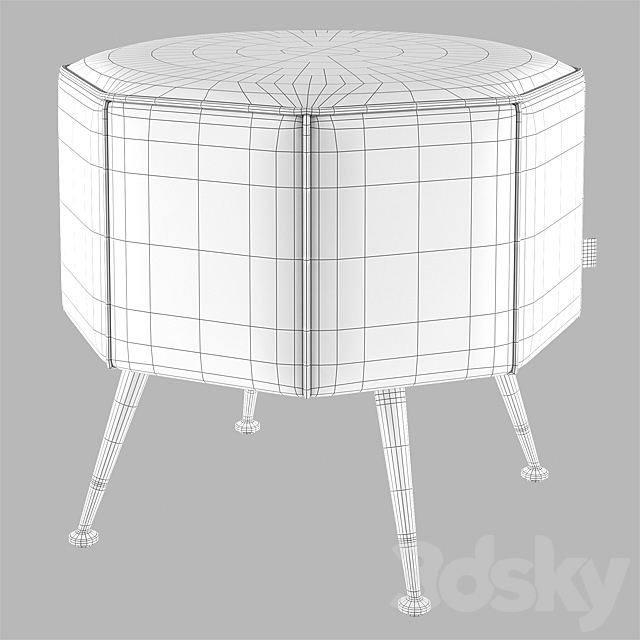 EICHHOLTZ _ Stool Colmar 3DS Max Model - thumbnail 3