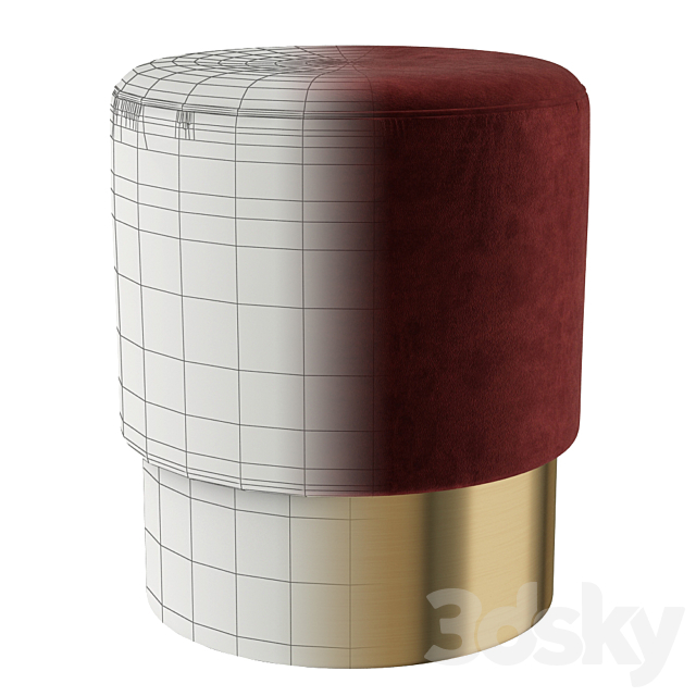 EICHHOLTZ Stool Pall Mall 111851 110892 111400 111850 3DSMax File - thumbnail 2