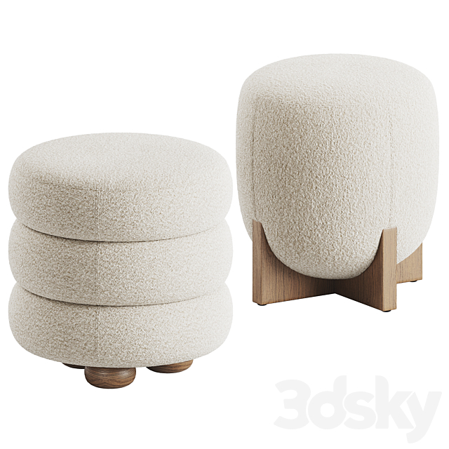 Eldon Stool & Tetbury Stool 3ds Max - thumbnail 1