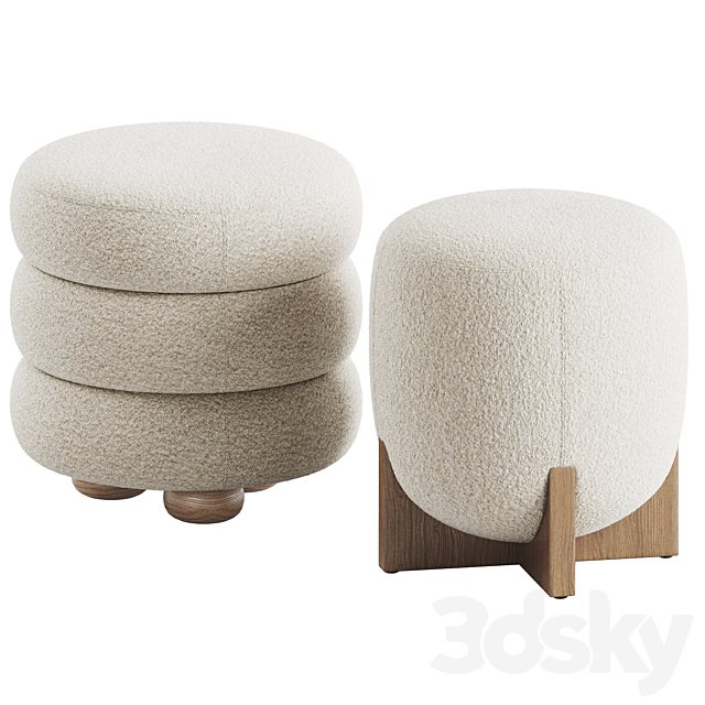 Eldon Stool & Tetbury Stool 3ds Max - thumbnail 2