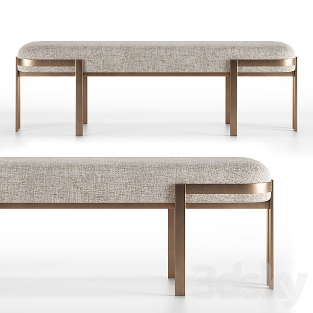 Elliot Bench by Kelly Wearstler 3ds Max - thumbnail 1