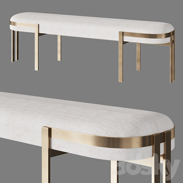 Elliot Bench by Kelly Wearstler 3ds Max - thumbnail 1