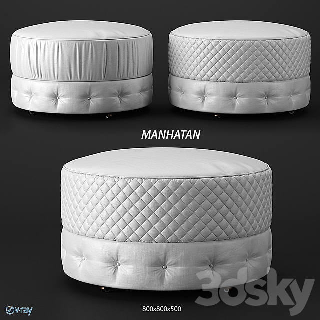 Estetica Manhattan pouf 3DSMax File - thumbnail 1