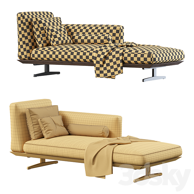 Evergreen Chaise Longue 3DS Max Model - thumbnail 4