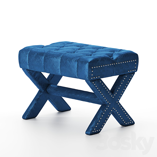 Fantastic X Bench Ottoman 3ds Max - thumbnail 1