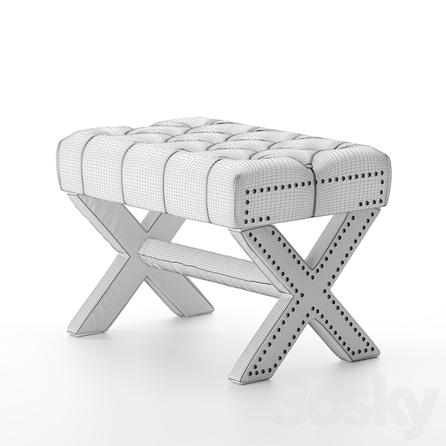 Fantastic X Bench Ottoman 3ds Max - thumbnail 2